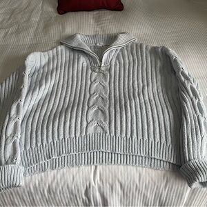 VENUS Light Soft Blue Cowl Neck Sweater XL